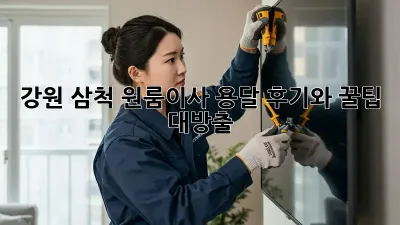 강원 삼척 원룸이사, 용달 후기와 꿀팁 대방출 🚚