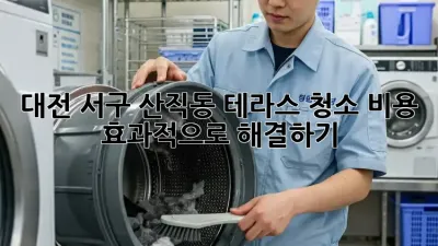 대전 서구 산직동 테라스 청소, 비용 효과적으로 해결하기!